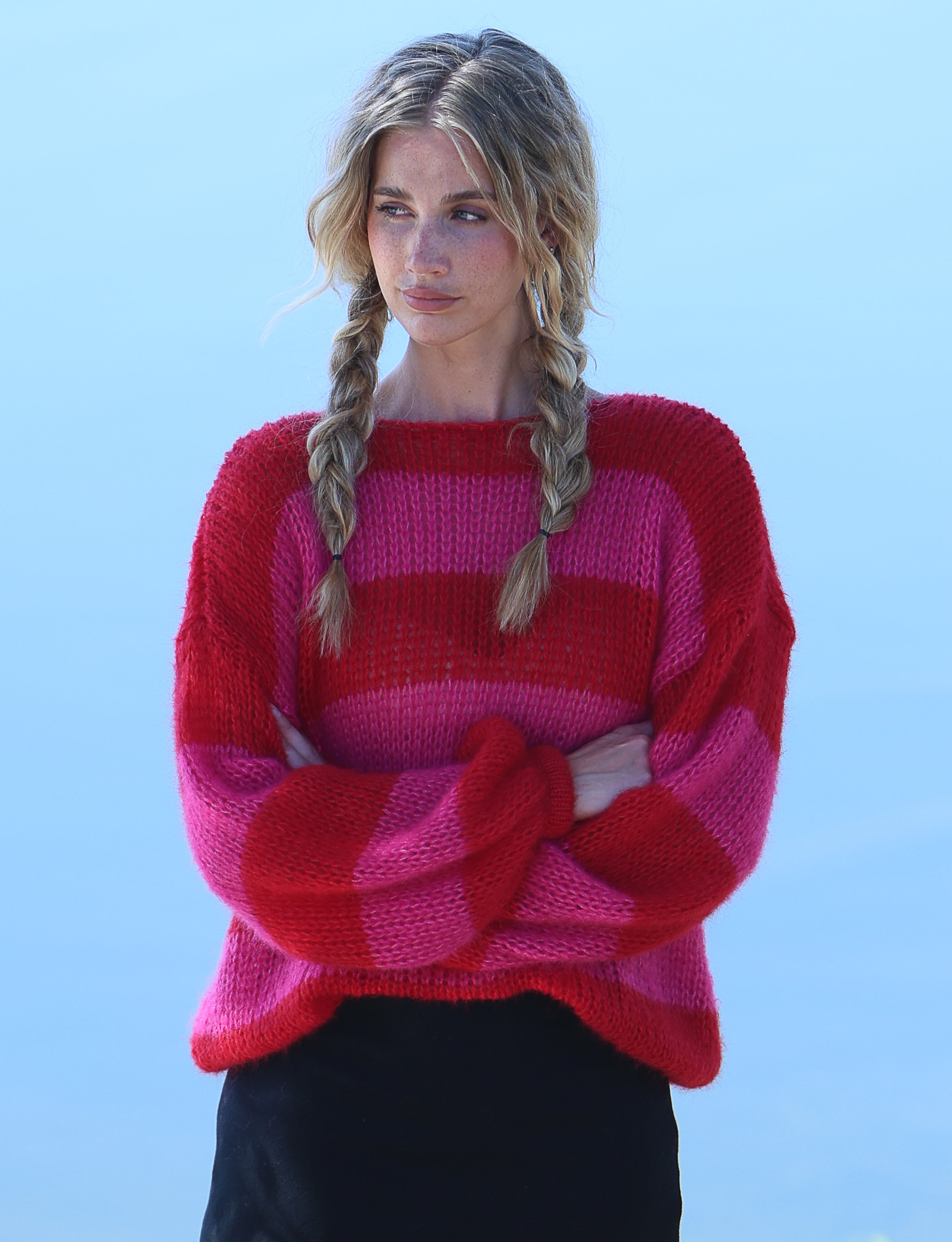 Sorbet Stripe Mohair Jersey